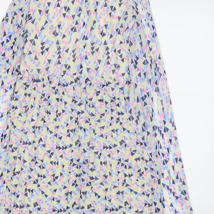 Preworn Womens Multicoloured Geometric  A-Line  Size 8