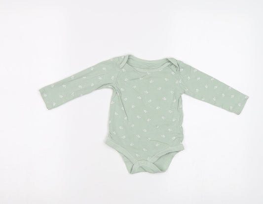 TU Baby Green Floral  Romper One-Piece Size 9-12 Months