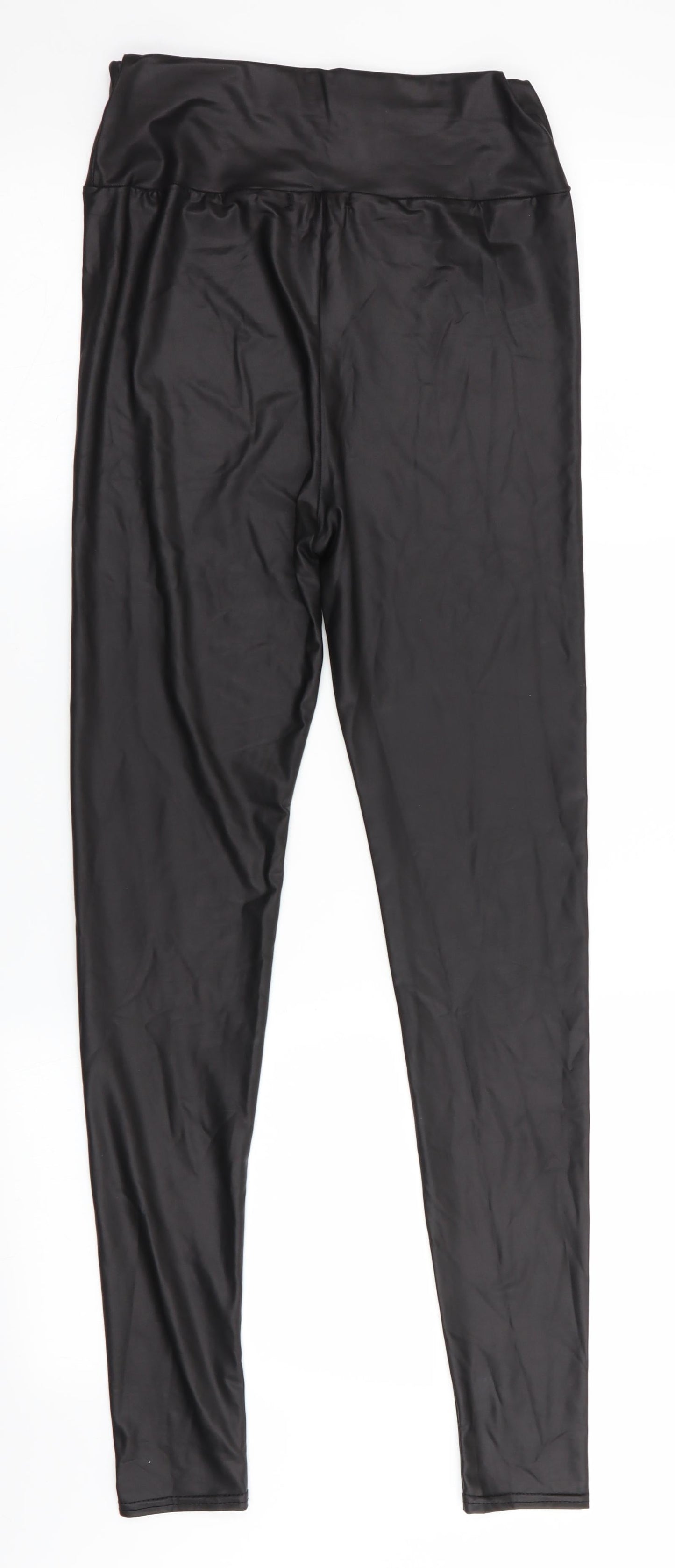 Rebellious Womens Black Batik  Jegging Leggings Size 6 L28 in - Leather Look