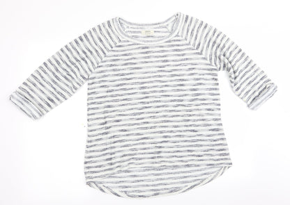 Papapya Womens Blue Striped  Pullover Jumper Size 12