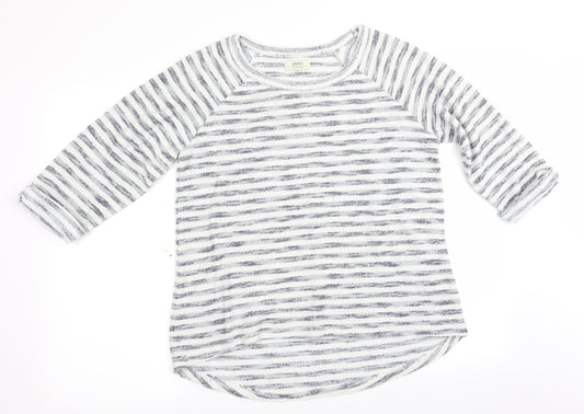 Papapya Womens Blue Striped  Pullover Jumper Size 12