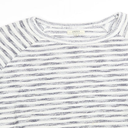 Papapya Womens Blue Striped  Pullover Jumper Size 12