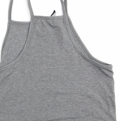 Womens UK Size 10 Divided Grey Cropped T-Shirt