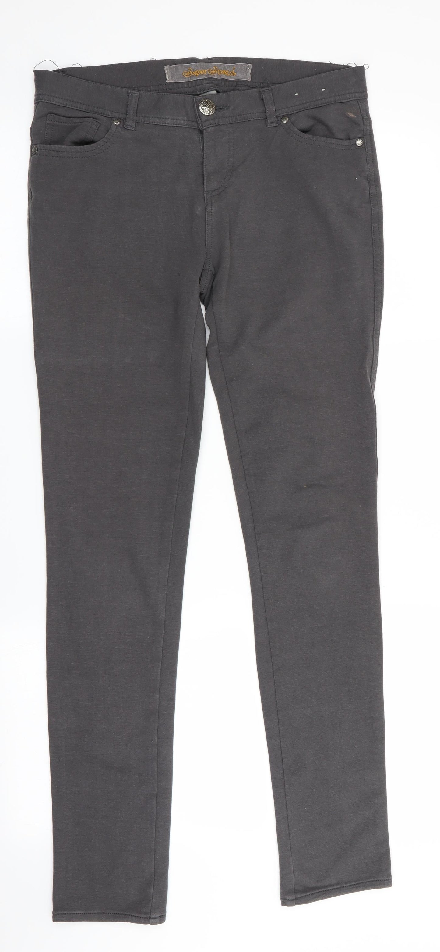 Denim Co - Secret Stretch  Womens Grey   Skinny Jeans Size 10 L31 in