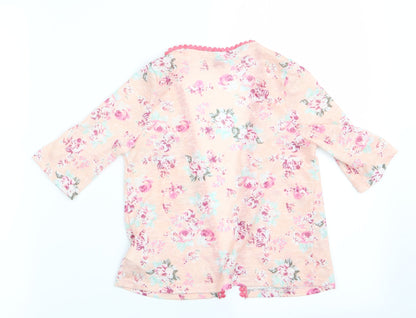 Young Dimension Girls Pink Floral  Cardigan Jumper Size 3-4 Years