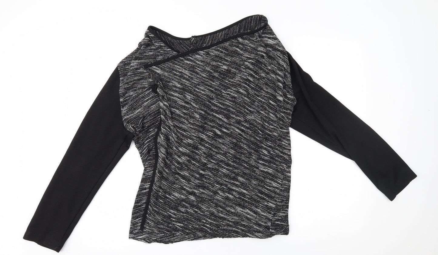 Womens UK Size 16 BHS Grey Wrap Jumper
