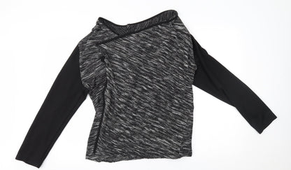 Womens UK Size 16 BHS Grey Wrap Jumper