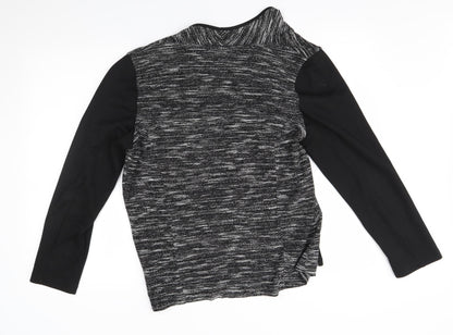Womens UK Size 16 BHS Grey Wrap Jumper