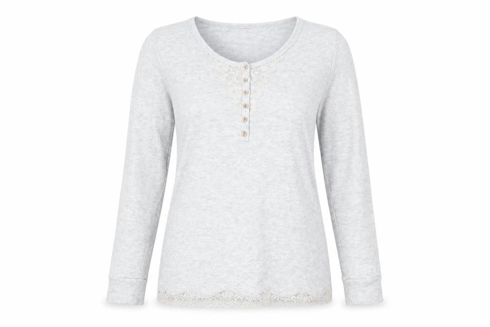 Womens UK Size 14 M&S Grey Henley Jumper