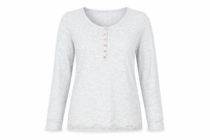 Womens UK Size 14 M&S Grey Henley Jumper