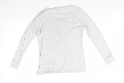 Womens UK Size 14 M&S Grey Henley Jumper