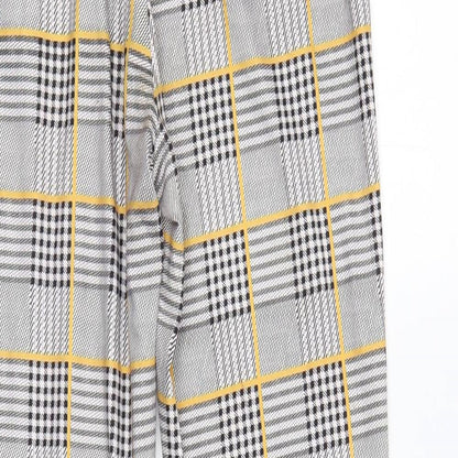 SheIn Womens Grey Plaid  Trousers  Size M L26 in