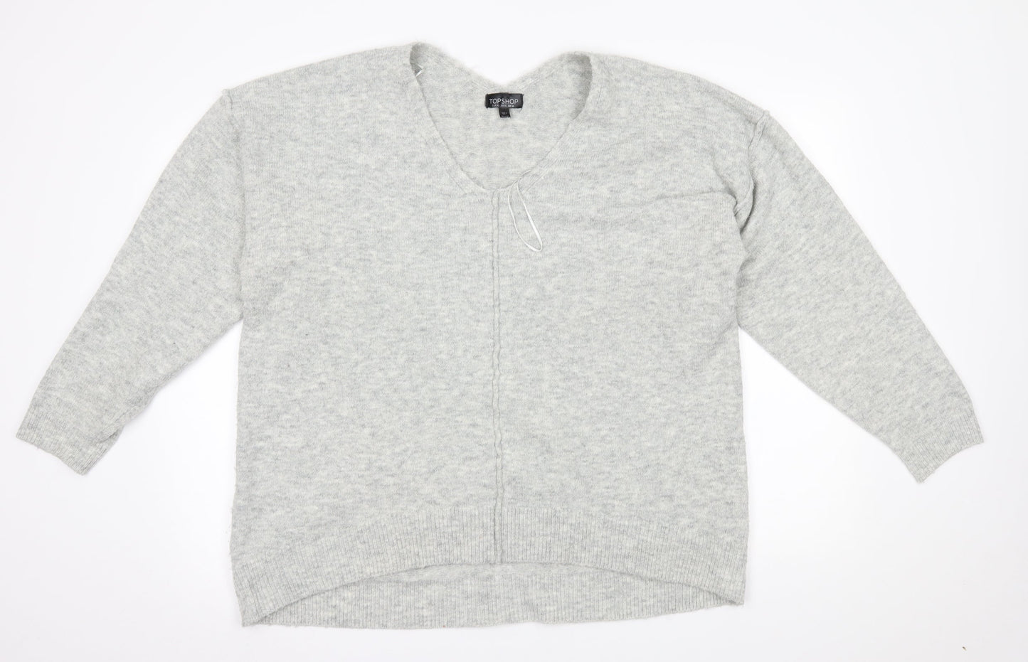 Womens UK Size 14 Topshop Grey Pullover Jumper