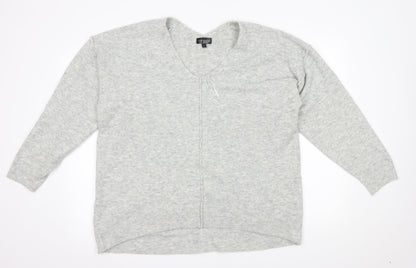 Womens UK Size 14 Topshop Grey Pullover Jumper