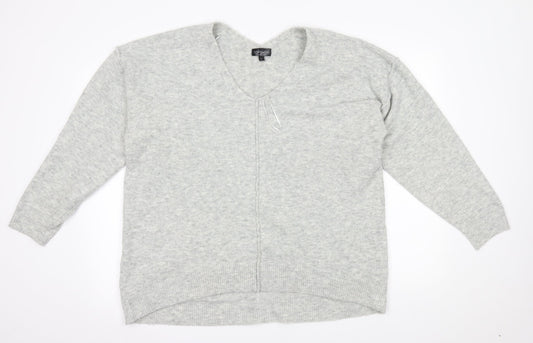 Womens UK Size 14 Topshop Grey Pullover Jumper