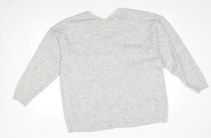 Womens UK Size 14 Topshop Grey Pullover Jumper