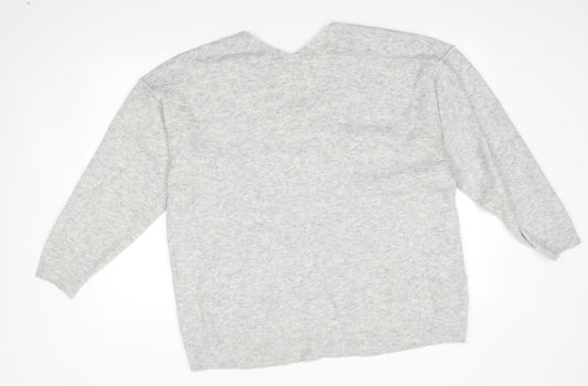 Womens UK Size 14 Topshop Grey Pullover Jumper
