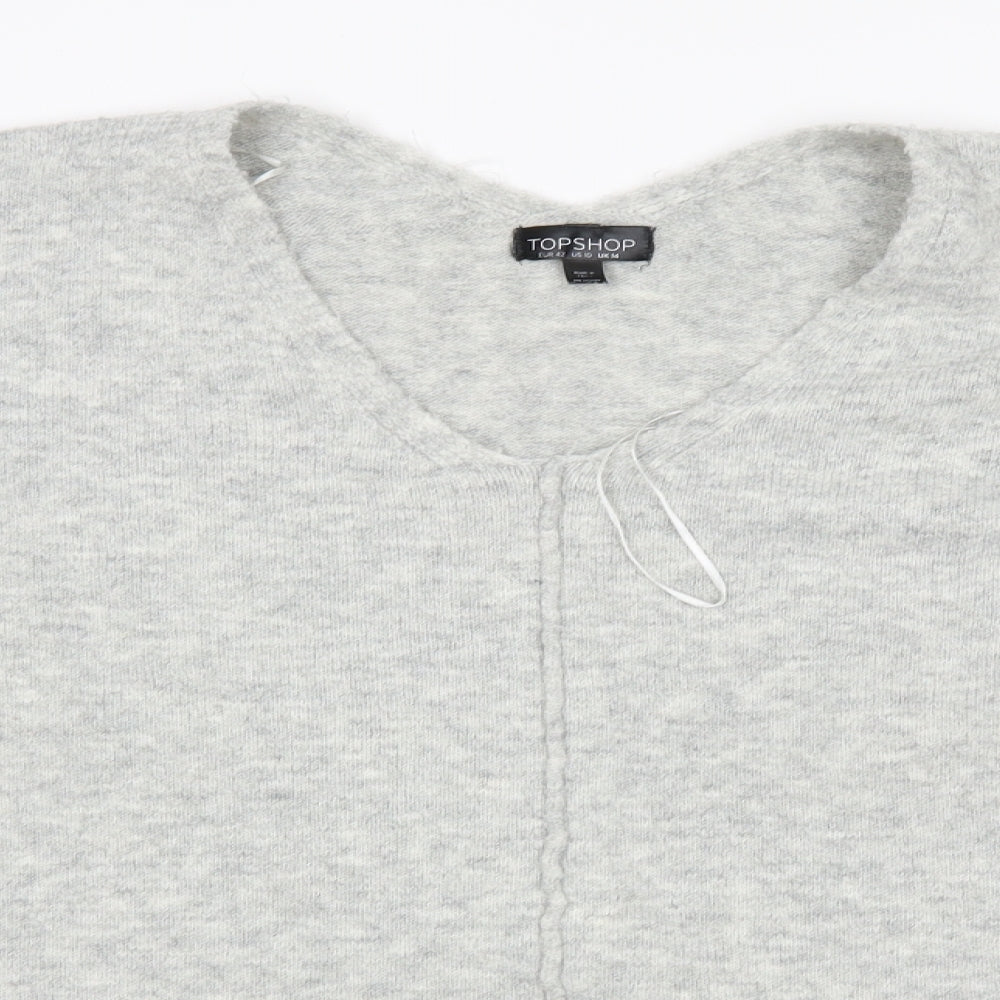 Womens UK Size 14 Topshop Grey Pullover Jumper