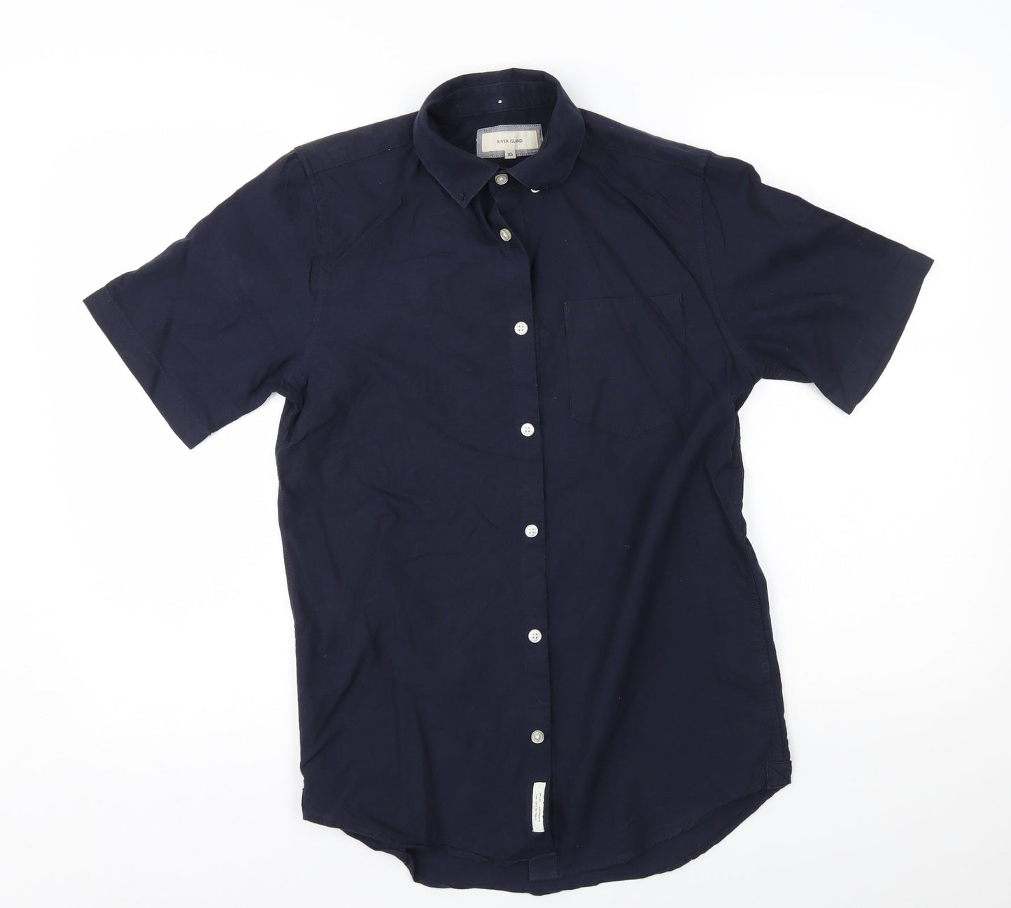 River Island Mens Blue    Button-Up Size XS