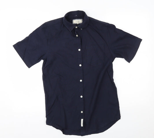 River Island Mens Blue    Button-Up Size XS