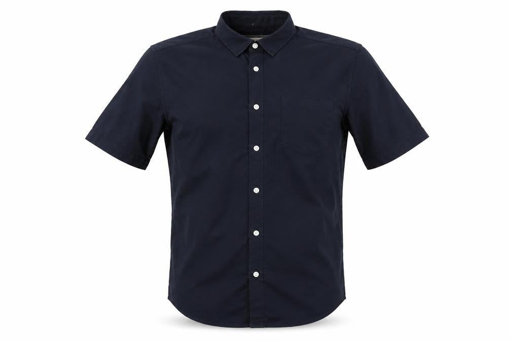 Mens UK Size XS River Island Blue  Button-Up Short Sleeve Casual Shirt