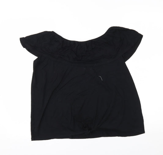 George Womens Black   Basic Blouse Size 12