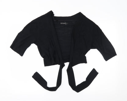 just elegance Womens Black   Cardigan Jumper Size M  - ties