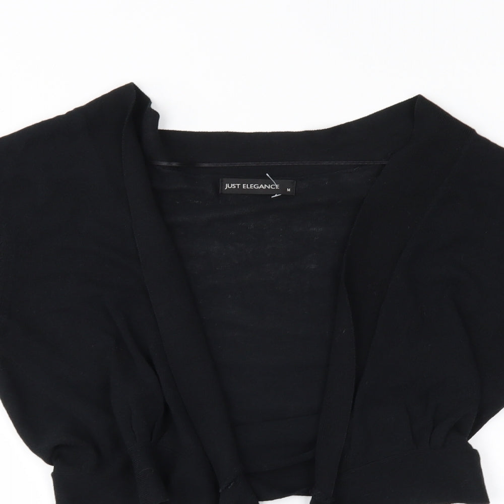 just elegance Womens Black   Cardigan Jumper Size M  - ties