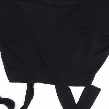 just elegance Womens Black   Cardigan Jumper Size M  - ties