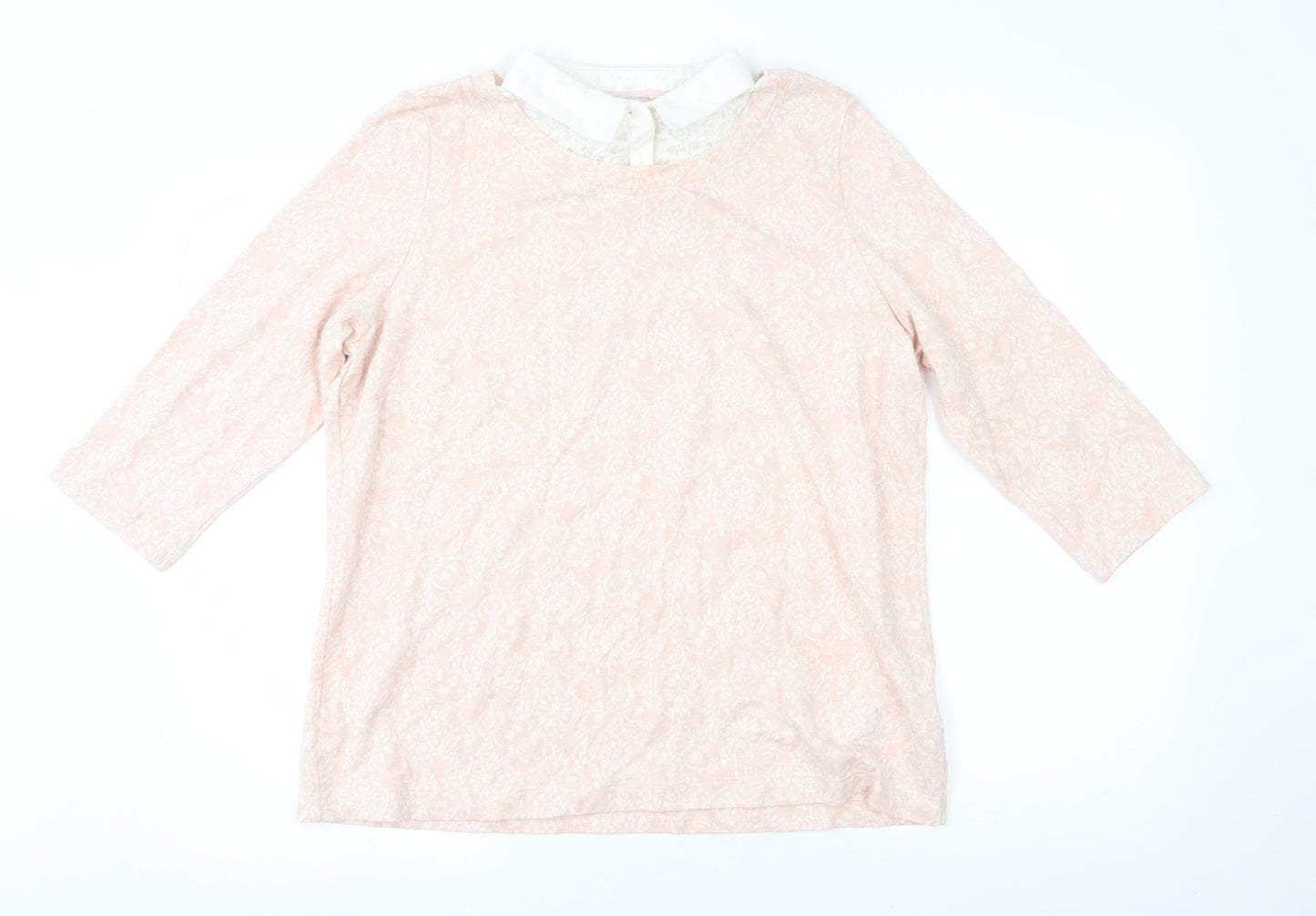 Womens UK Size 16 m&s Pink Pullover Jumper