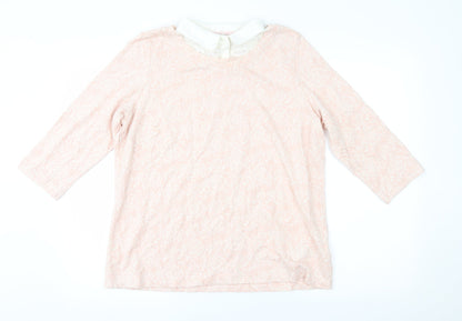 Womens UK Size 16 m&s Pink Pullover Jumper