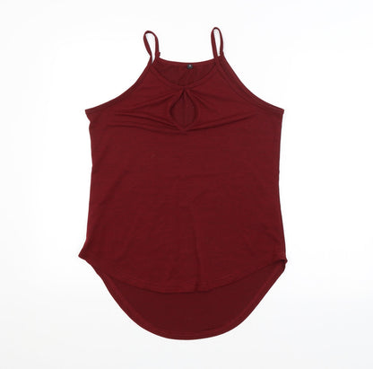 Womens UK Size M Preworn Red Basic Tank