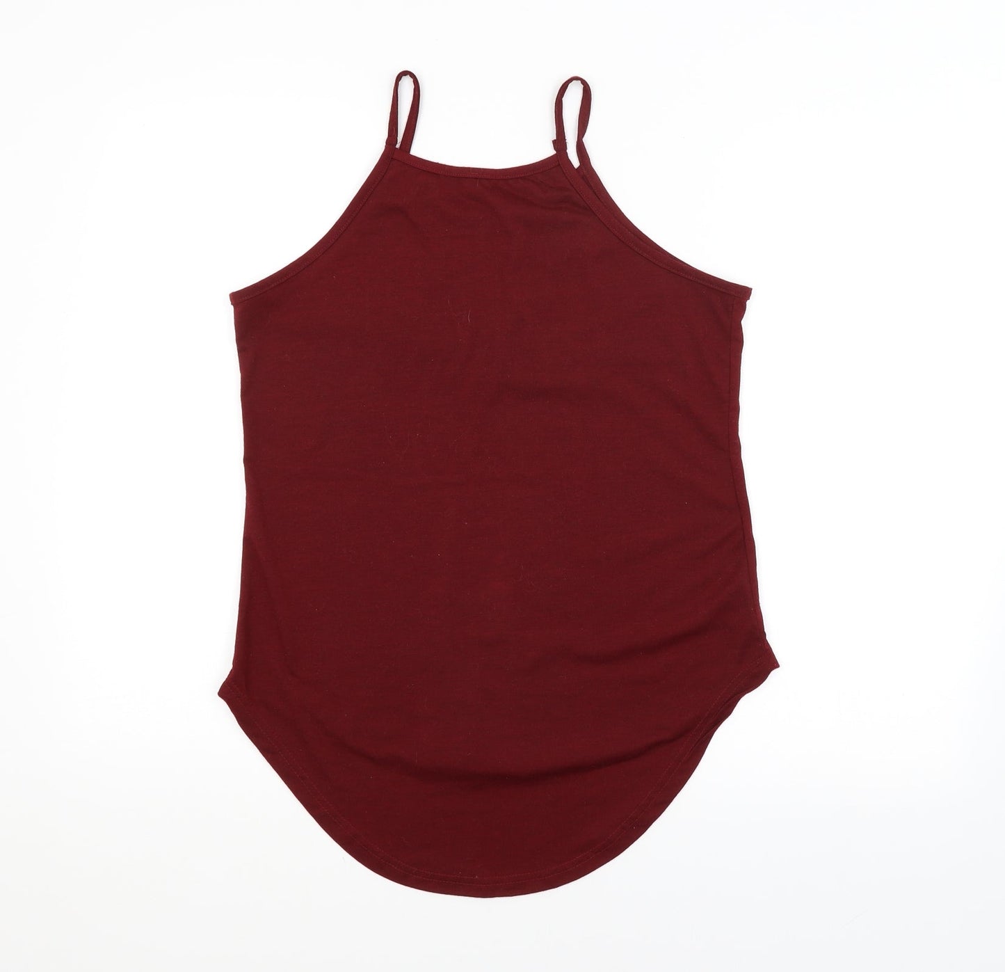 Womens UK Size M Preworn Red Basic Tank