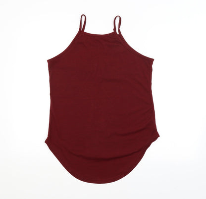 Womens UK Size M Preworn Red Basic Tank