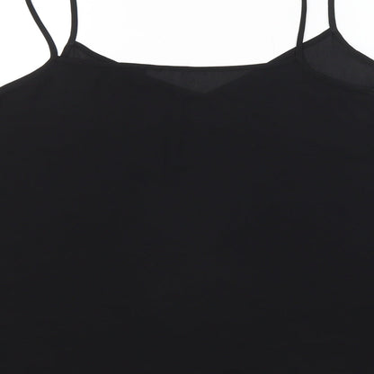 Womens UK Size 14 Preworn Black Basic T-Shirt