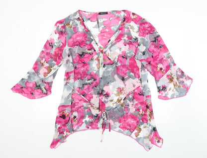 Womens UK Size  Jenny Lloyd Multicoloured Basic Blouse