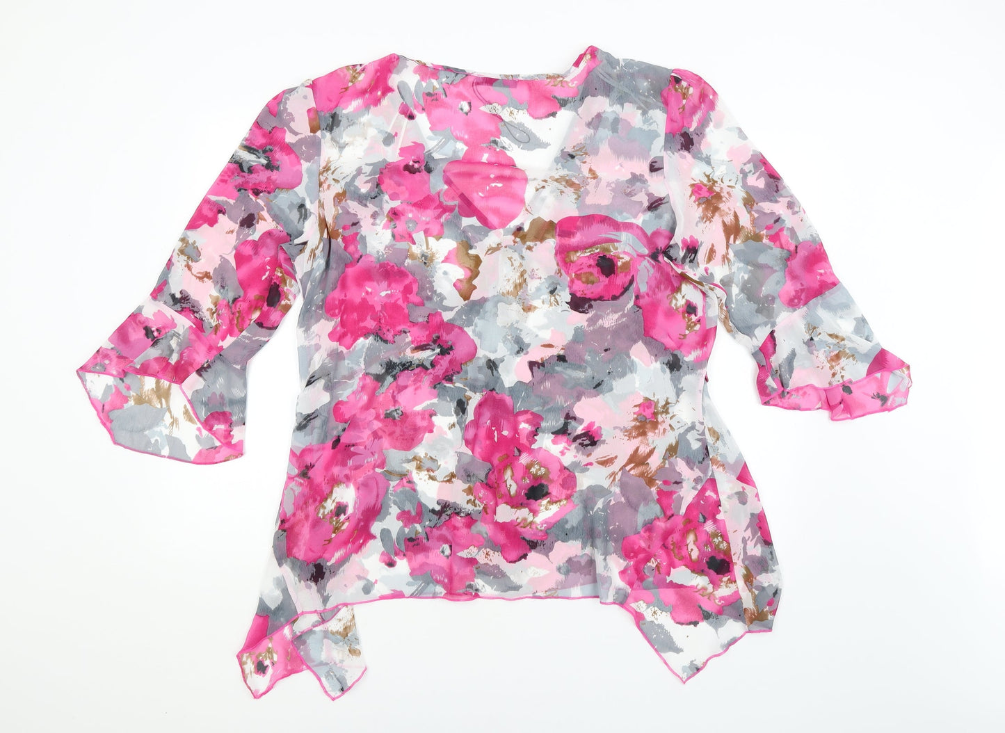 Womens UK Size  Jenny Lloyd Multicoloured Basic Blouse