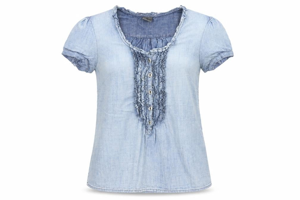Womens UK Size M VERO MODA Blue Basic Blouse