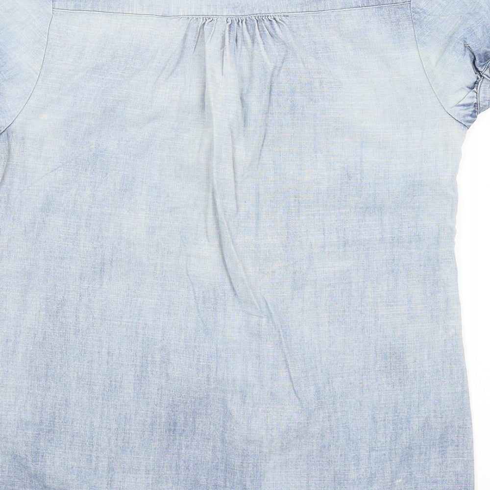 Womens UK Size M VERO MODA Blue Basic Blouse