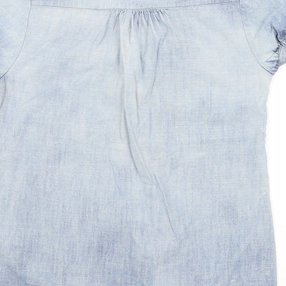 Womens UK Size M VERO MODA Blue Basic Blouse