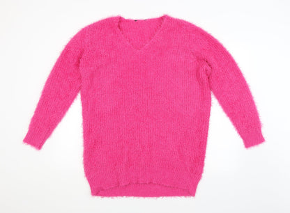 Pep&Co. Womens Pink   Pullover Jumper Size 16