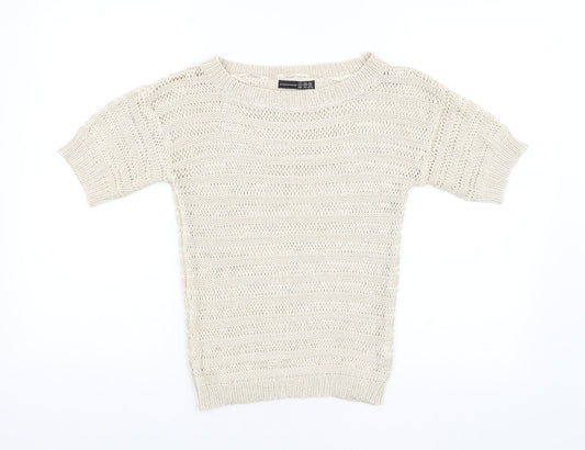 Womens UK Size 6 Atmosphere Beige Pullover Jumper