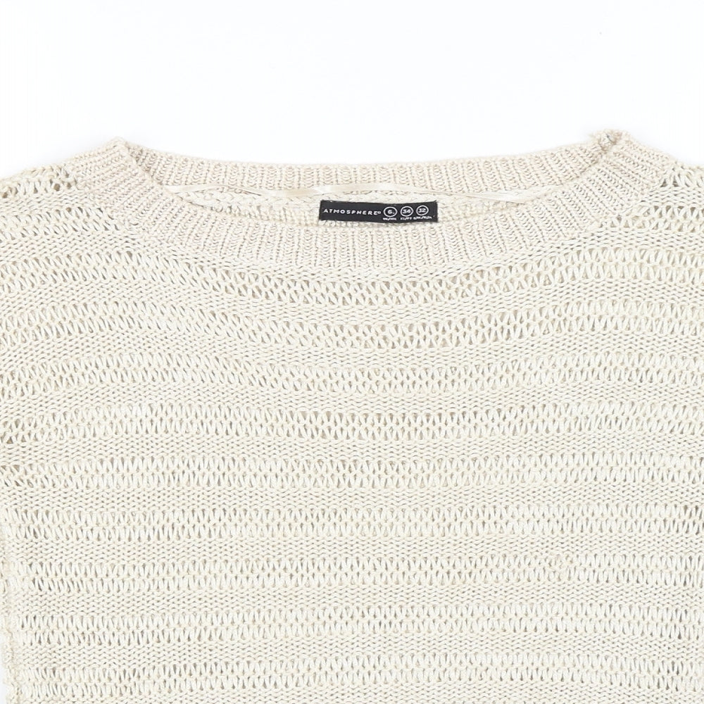 Womens UK Size 6 Atmosphere Beige Pullover Jumper