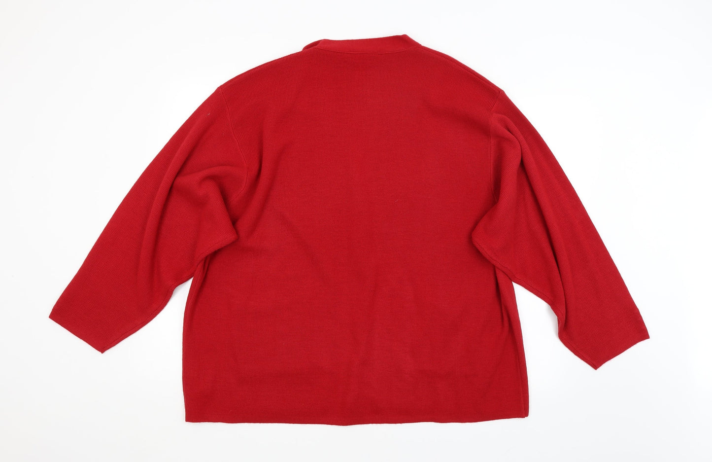 Daxon Womens Red   Cardigan Jumper