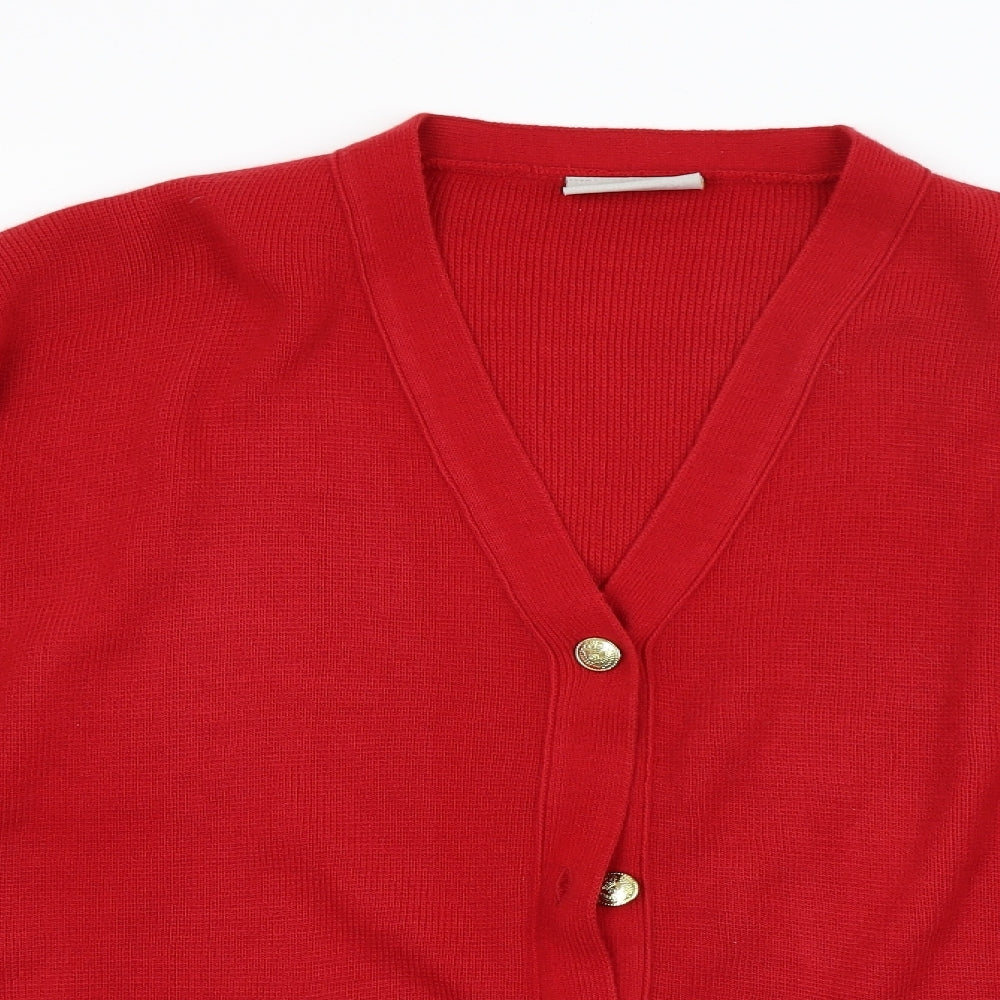 Daxon Womens Red   Cardigan Jumper