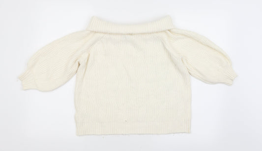 Womens UK Size 10 Miss Selfridge White Pullover Jumper