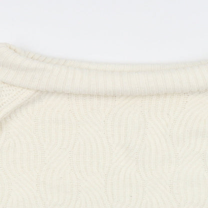 Womens UK Size 10 Miss Selfridge White Pullover Jumper