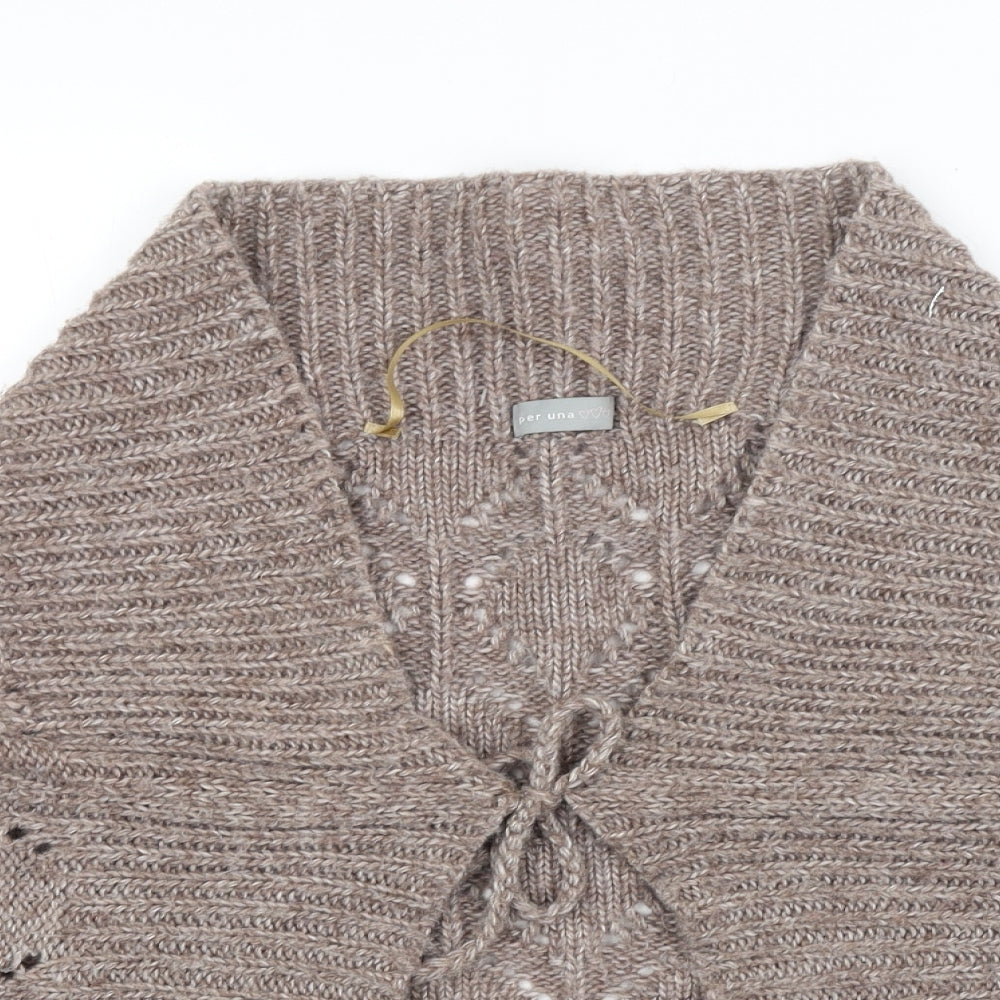 Womens UK Size M Per Una Brown Cardigan Jumper