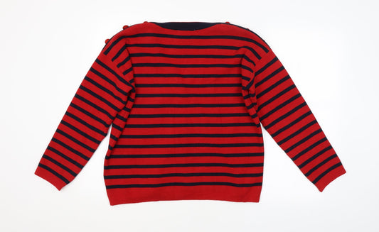 Womens UK Size M Mango Red Pullover Jumper