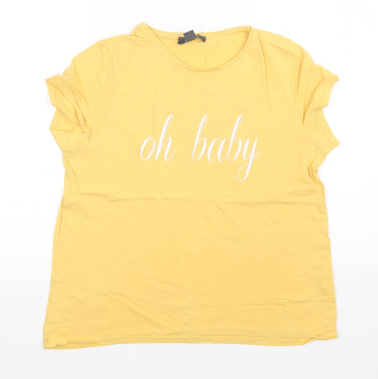 Primark Womens Yellow   Basic T-Shirt Size 12